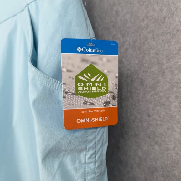 Columbia Anytime Casual Skort Size S Light Blue Active Cinch Tie Side Golf NEW - Picture 4 of 11